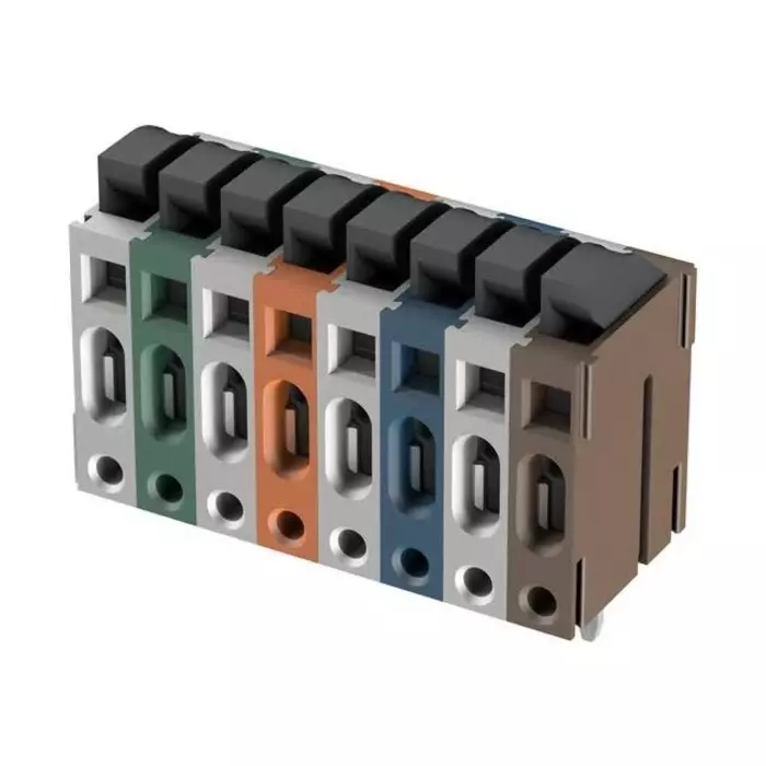 Harting Har-Flexicon Series PCB Terminal Block 8-Contact 3.5mm Pitch Wave Soldering 1-Row IDC Termination, 14030814301201