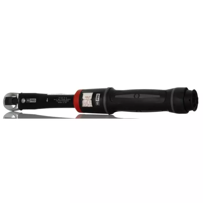 RS PRO Click Torque Wrench 10-50 Nm 1/2 inch Square Drive, Black