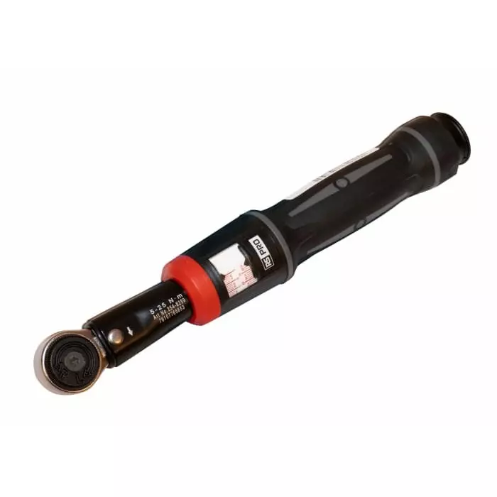 RS PRO Click Torque Wrench 5-25 Nm 1/4 inch Square Drive, Black
