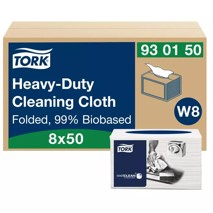 Tork White Cotton Cloths for General Purpose Dry Use 15.2cm Repeat Use, 930150