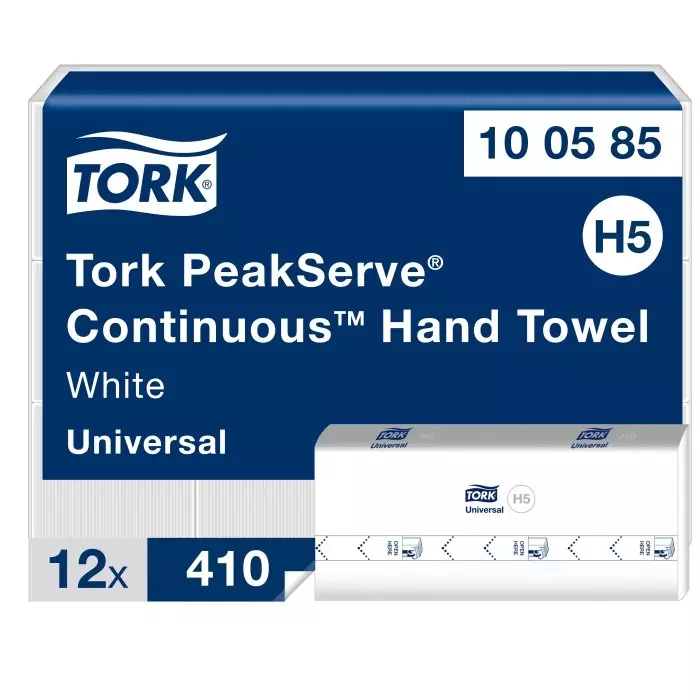 Tork Tork PeakServe Folded White Paper Towel 225x201mm 410 Sheets, 100585