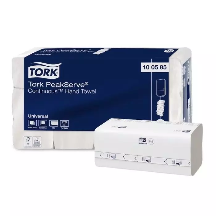 Tork Tork PeakServe Folded White Paper Towel 225x201mm 410 Sheets, 100585