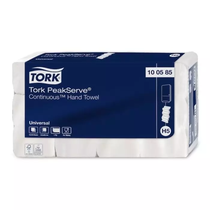 Tork Tork PeakServe Folded White Paper Towel 225x201mm 410 Sheets, 100585