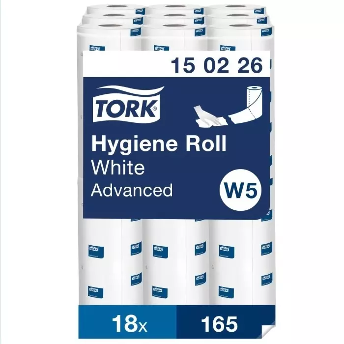 Tork Hygiene Advanced Rolled White Paper Towel 54500x250mm 2-Ply 165 Sheets, 150226