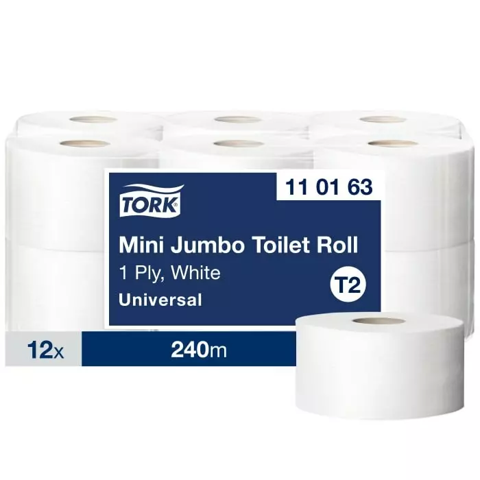Tork Toilet Roll White 1-Ply 1200 Sheets, 110163