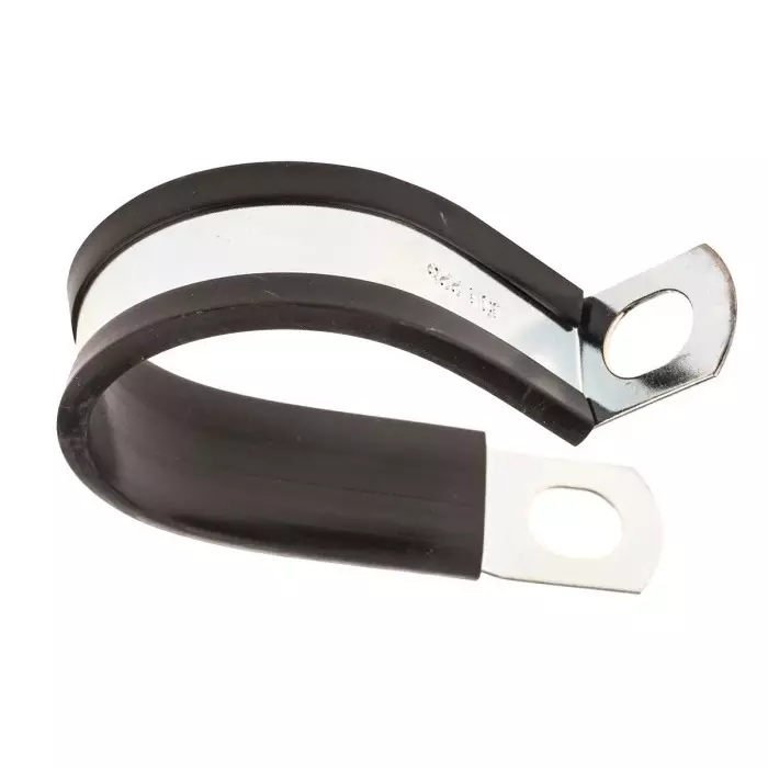 RS PRO Black Plated Steel P Clamp 50mm Max. Bundle (Pack of 2)