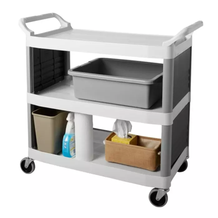 RUBBERMAID Polyethylene Storage Box 28.9 L Grey 17.78cm x 43.51cm x 54.61cm, FG335100GRAY