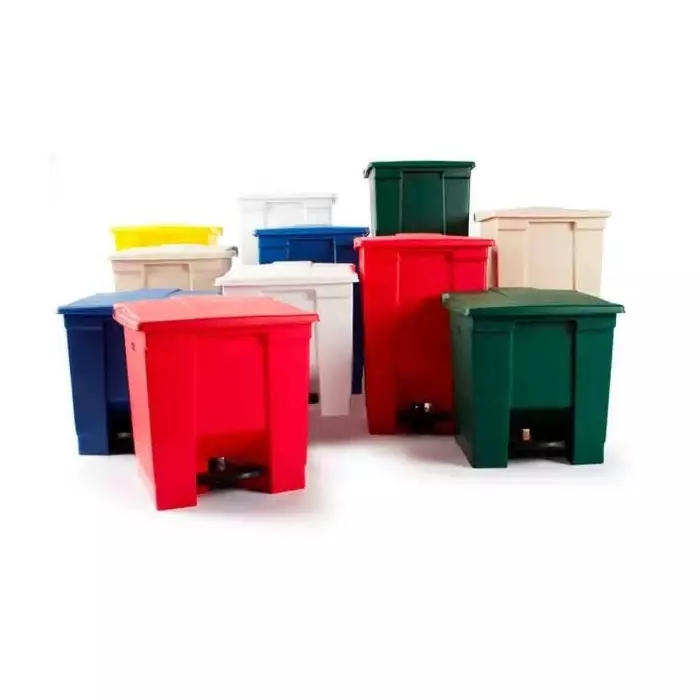RUBBERMAID Legacy Step-On 30L Red Pedal Plastic Waste Bin, FG614300RED