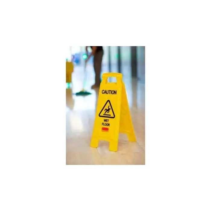 RUBBERMAID General Hazard Warning Sign (English) Yellow, FG611277YEL