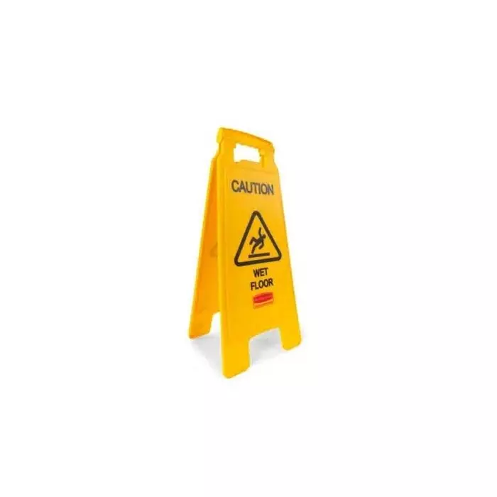 RUBBERMAID General Hazard Warning Sign (English) Yellow, FG611277YEL