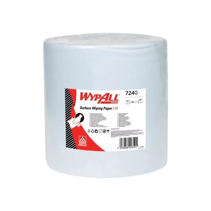 Kimberly-Clark WypAll Rolled Blue Paper Towel 380x330mm 1000 Sheets, 7240