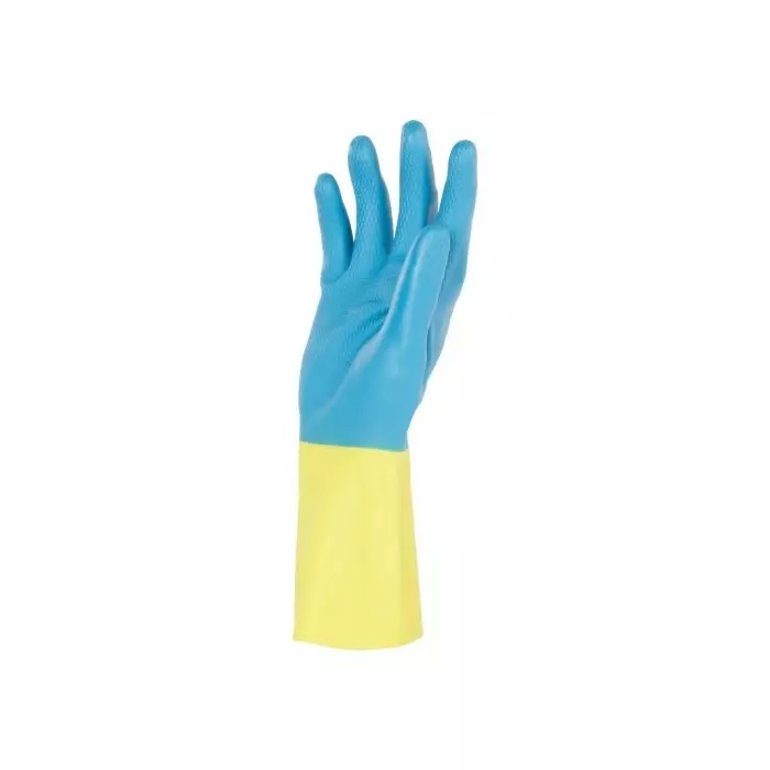 Kimberly-Clark G80 Blue Latex Chemical Resistant Gloves Size 10 Latex Neoprene Coating, 38744
