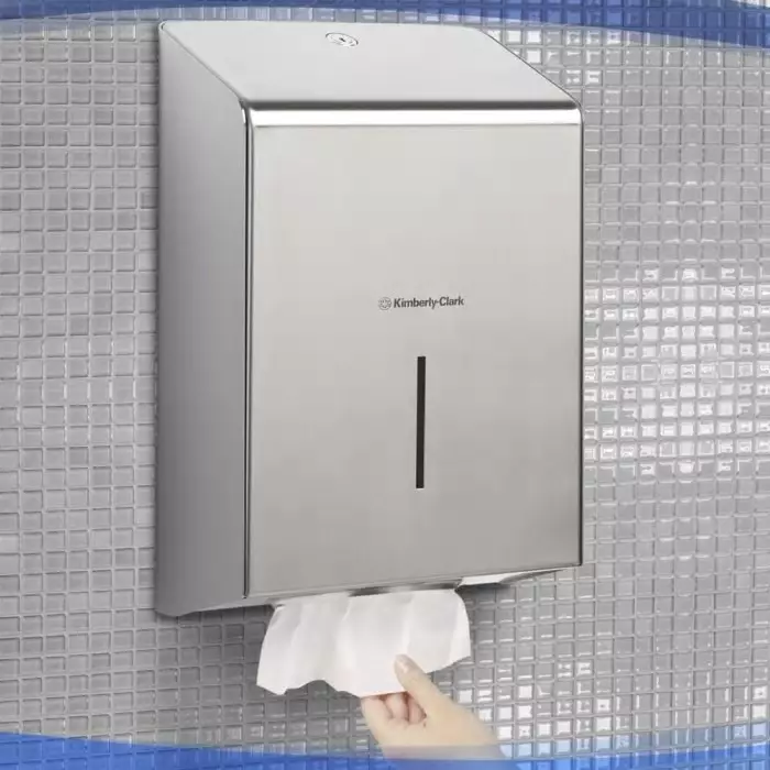 Kimberly-Clark Paper Towel Dispenser Wall Mounting Stainless Steel Silver 118x349x237 mm, 8971