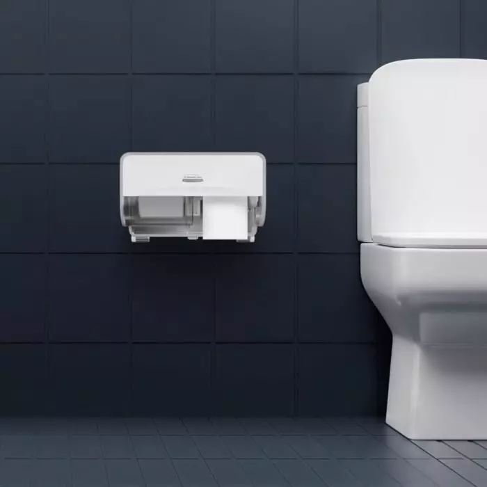 Kimberly-Clark White Plastic Toilet Roll Dispenser 32.39x18.42x21.27 mm, 53945