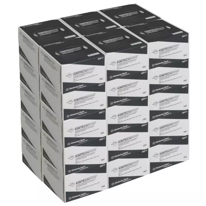 Kimberly-Clark Dry Cleaning Wipes White 286 Wipes 208 x 112mm for Clean Environments, Food Industry & Pharmaceutical, 7552