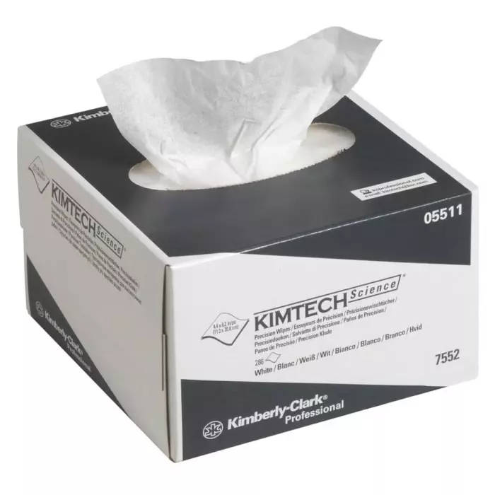 Kimberly-Clark Dry Cleaning Wipes White 286 Wipes 208 x 112mm for Clean Environments, Food Industry & Pharmaceutical, 7552