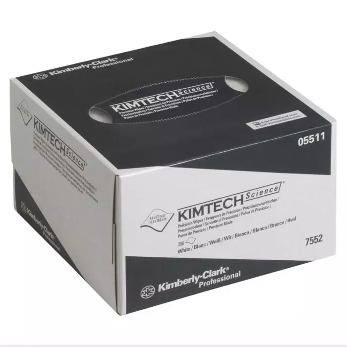 Kimberly-Clark Dry Cleaning Wipes White 286 Wipes 208 x 112mm for Clean Environments, Food Industry & Pharmaceutical, 7552