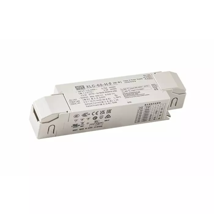 MEAN WELL LED Driver Power Supply 12V Output 60W Output 5A Output Constant Voltage, XLC-60-12-S