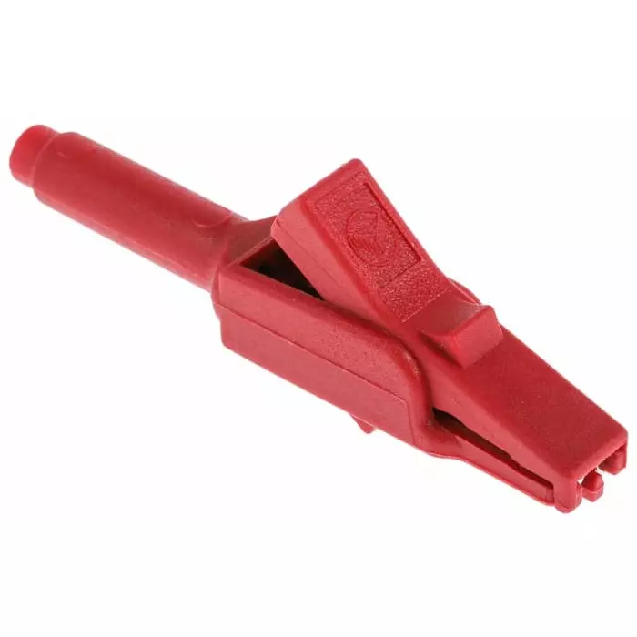 HIRSCHMANN TEST AND MEASUREMENT Crocodile Clip Red, 973889101 (Pack of 500)
