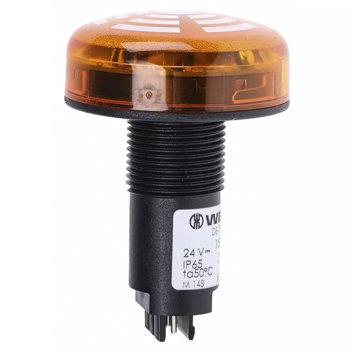 Werma Sounder Beacon 150 Series Yellow Buzzer 24 V DC IP65 Panel Mount 80dB at 1 Metre, 150.300.55