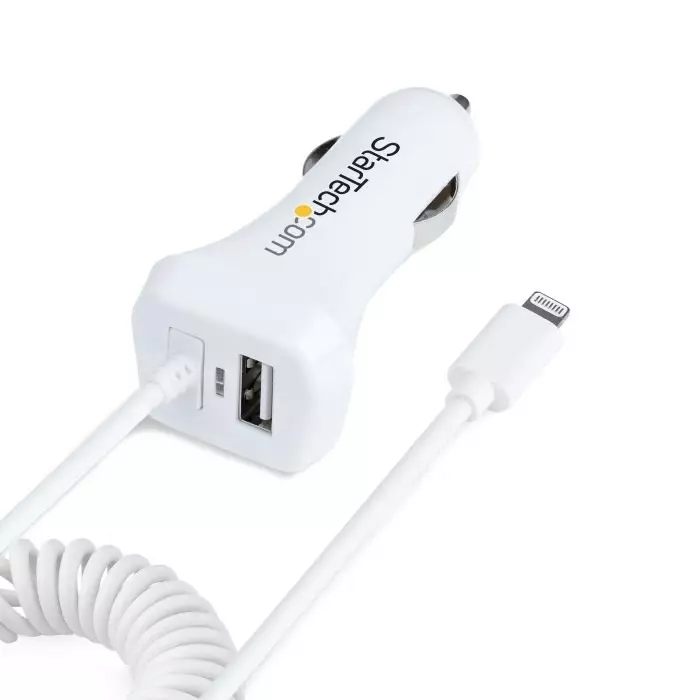 StarTech.com Car Charger 12-24 V DC Input 5 V DC Output USB 4.2 A, USBLT2PCARW2