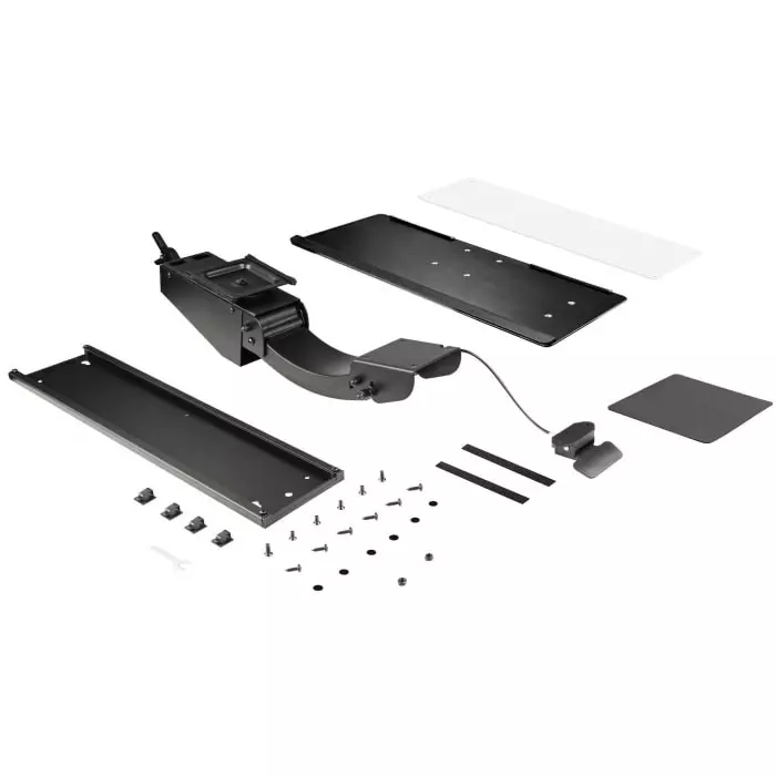 StarTech.com Built In Wrist Rest Black Keyboard Drawer, KBTRAYADJ2