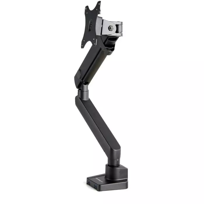 StarTech.com Desk Mounting Monitor Arm for 1 x Screen 34 inch Screen Size, ARMSLIM2USB3