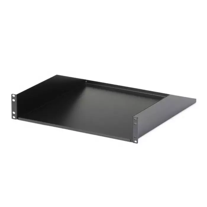 StarTech.com CABS Series Black Rack Shelf 2U 56.56 Kg Load 17.4in x 457mm, CABSHELFHD