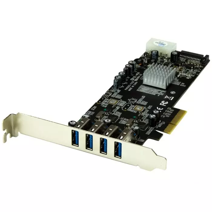 StarTech.com 4 Port USB A PCIe USB 3.0 Card, PEXUSB3S42V
