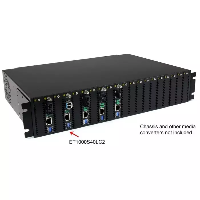 StarTech.com LC RJ45 Media Converter Single Mode 10/100/1000Mbit/s Half/Full Duplex 40km, ET1000S40LC2