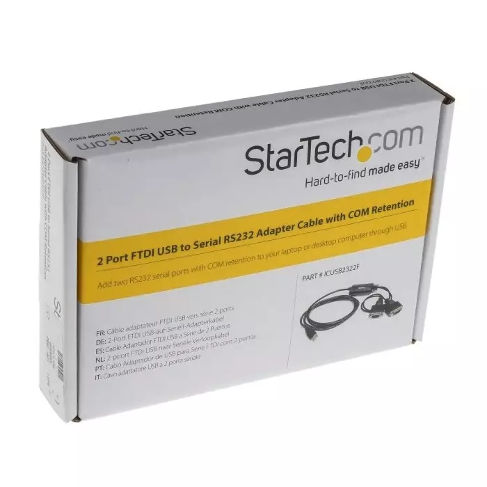 StarTech.com RS232 USB A Female to D-sub 9 Pin Male Interface Converter, ICUSB2322F
