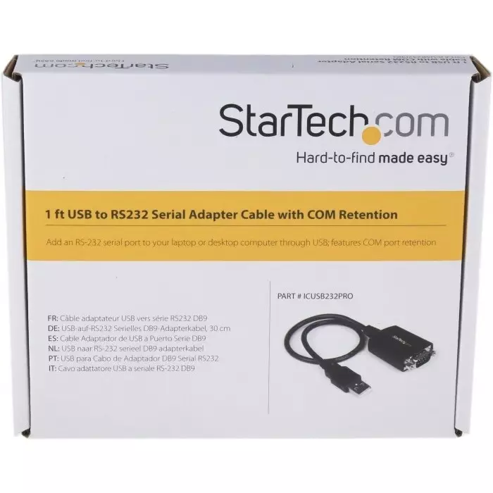 StarTech.com RS232 USB A Male to D-sub 9 Pin Male Interface Converter, ICUSB232PRO