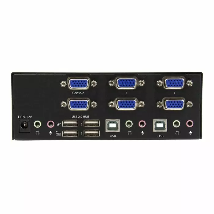 StarTech.com 2 Port Dual Monitor USB VGA KVM Switch 3.5 mm Stereo 1920 x 1200 Maximum Resolution, SV231DVGAU2A