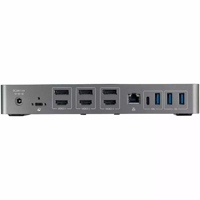 StarTech.com Triple Monitor 4K USB-C Docking Station with DisplayPort HDMI - 6 x USB Ports USB A USB C, DK31C3HDPDUE