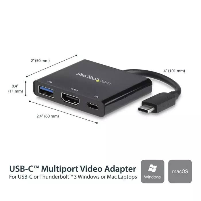 StarTech.com 4K USB-C Docking Station with HDMI - 1 x USB Ports USB A USB C, CDP2HDUACP