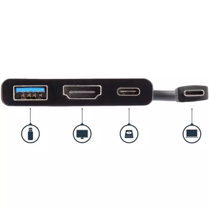 StarTech.com 4K USB-C Docking Station with HDMI - 1 x USB Ports USB A USB C, CDP2HDUACP