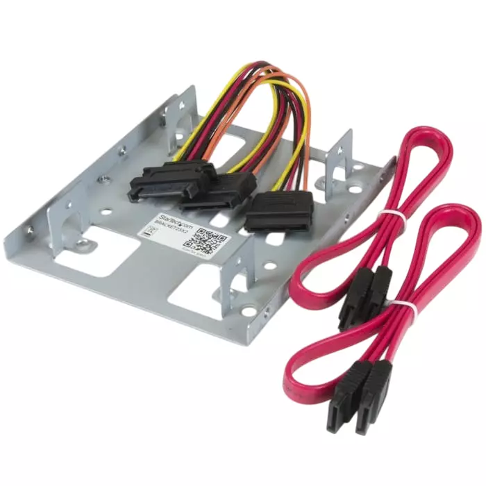 StarTech.com 2 Port 2.5 in, 3.5 in SSD/HDD Mounting Bracket, BRACKET25X2