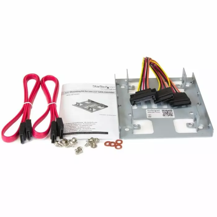 StarTech.com 2 Port 2.5 in, 3.5 in SSD/HDD Mounting Bracket, BRACKET25X2