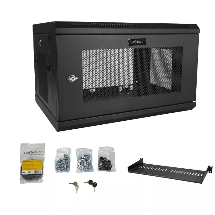 StarTech.com 6U-Rack Server Cabinet Medium 600 x 450 x 371mm, RK616WALM