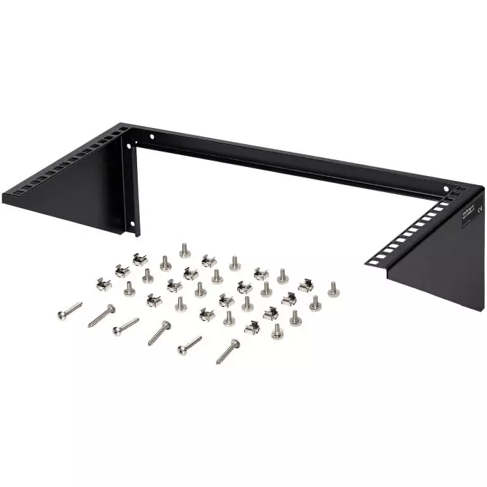 StarTech.com Black 5U Steel Server Rack with 2-Post Frame, RK519WALLV