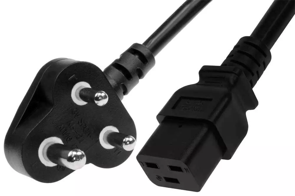 DIGITONE 3 Pin Power Cord 2 m Cord Length 100 W Power PVC 6 A Current