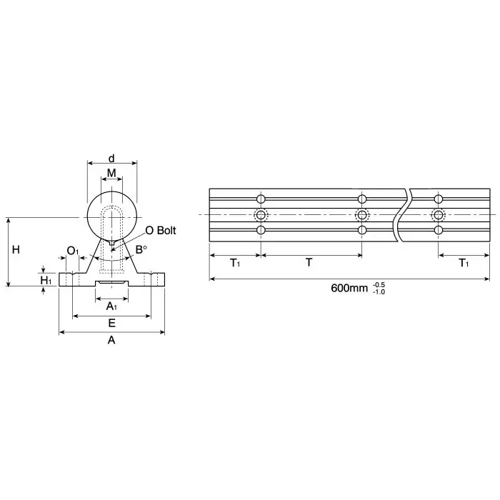Ewellix Makers in Motion 0.6 m Long Aluminium Support Rail 25 mm Shaft Diam., LRCB 25