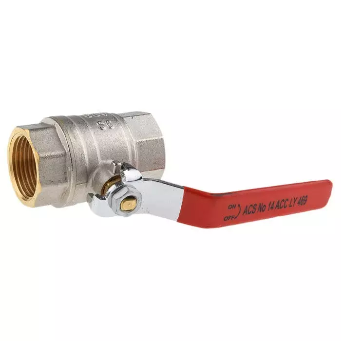 Sferaco Brass Full Bore 2 Way Ball Valve Threaded BSPP 1 inch 40 bar Operating Pressure, 509006