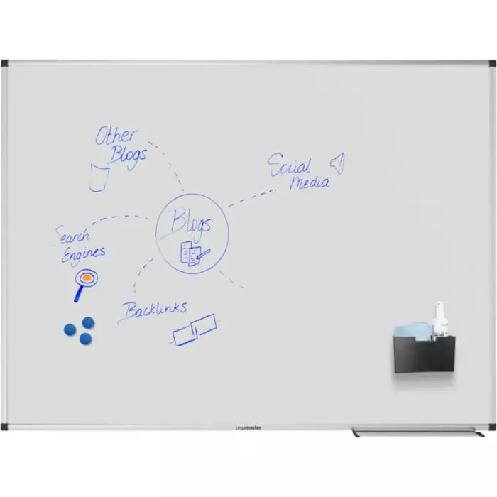 Legamaster White Board 90 cm Height 120 cm Width, 7-108254