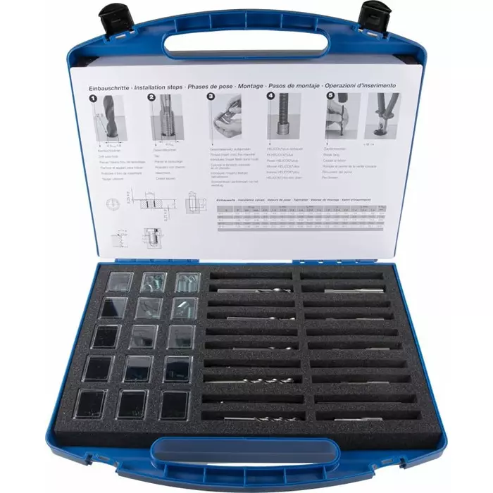 BOLLHOFF Thread Repair Kit 230 Piece Kit, M5-M12 Thread Size Range, 41861000001