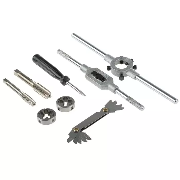 EVENTUS 16-Piece HSS Thread Tap Die Set M3-M12 Taps M3-M12 Dies, 10711