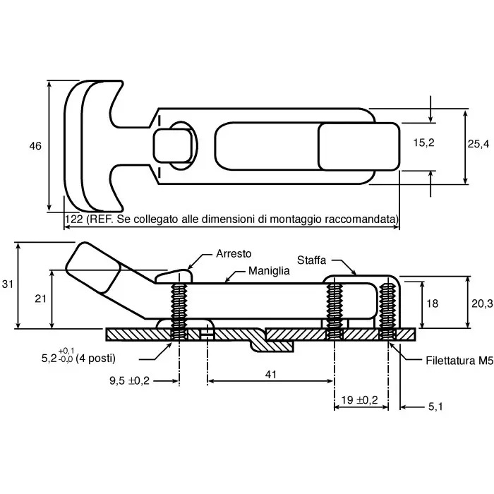 Southco Plastic Rubber Pressure Catch, F7-52 (Pack of 2)