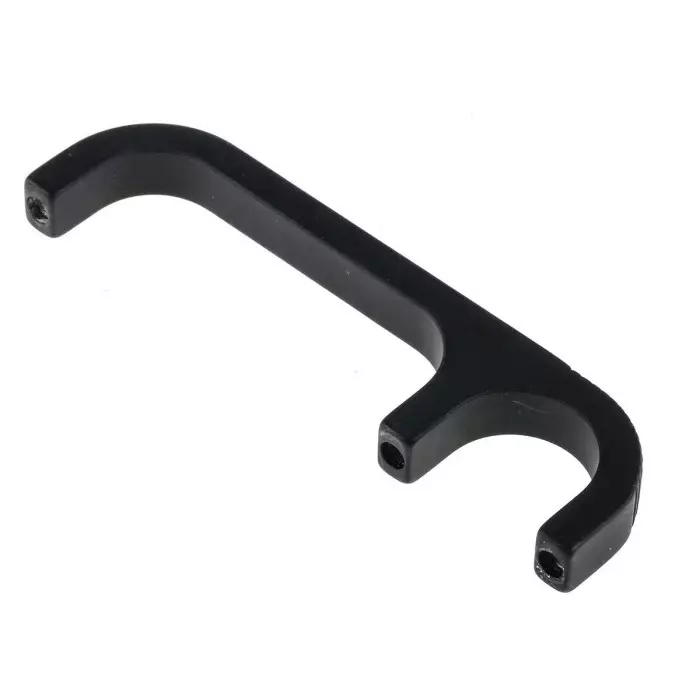 Southco Black Aluminium Handle 27 mm Height 6.4 mm Width 105 mm Length, B4-50-403-15 (Pack of 2)