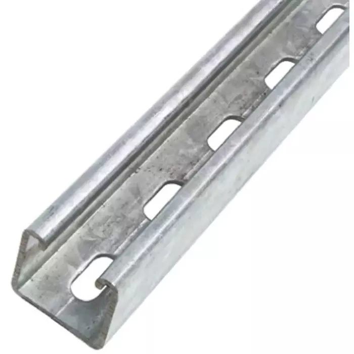 Unistrut 41x41 mm Slotted Galvanised Steel Strut 2m Long, P 1000 Tx2M (Pack of 2)
