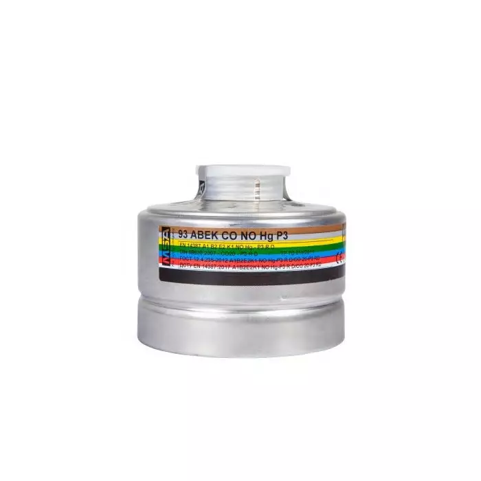 MSA Safety Series 93 Reusable Respirator Filter Combined Filter, For Facepieces, Filters Ammonia, Gas, Sulphur Dioxide, Vapour, EN 14387 Standard, 10160507